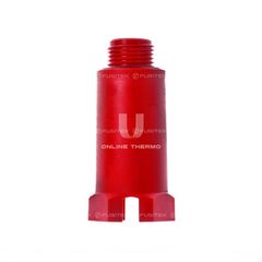 Заглушка удлиненная с НР, уплотнителем, красный O-ring 1/2