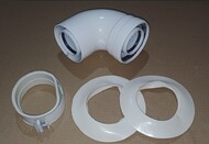 Отвод коаксиальный Elsotherm 60/100мм 90 гр. для начального участка Baxi J-KK09PMF