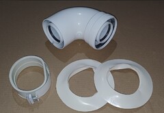 Отвод коаксиальный Elsotherm 60/100мм 90 гр. для начального участка Baxi J-KK09PMF